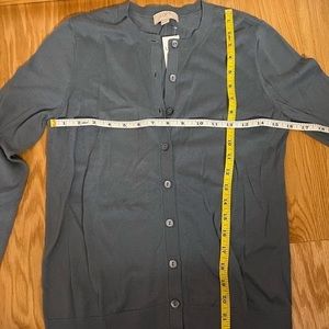 NWT Loft Outlet Grey-Blue Lightweight Cardigan Small